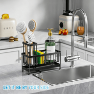 Kitchen Sink Caddy Rack Sponge Holder | Soap Dish Drain Storage — view 13
