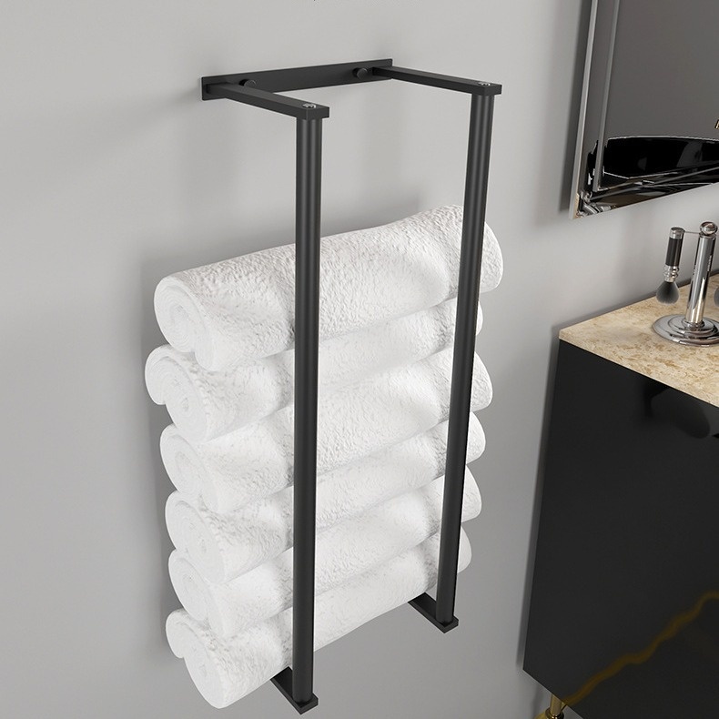 Wall-Mounted Minimalist Towel Storage Rack | Home & Kitchen