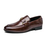 Men's Metal-Buckle Slip-On Loafers | European Style Dress Shoes — view 7