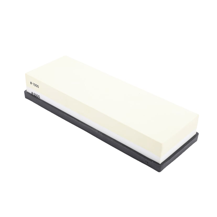Sharpening Stone Light Yellow White Dual Sided 10 0 0 6000 Grit Wet Stone With Anti Slip Base For Kitchen Woodworking