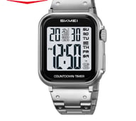 Men's Steel-Band Digital Watch with Dual Time, Alarm & Waterproof Sports Design — view 4