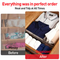 8Pcs Adjustable Drawer Dividers | Expandable Storage Organiser Set — view 7