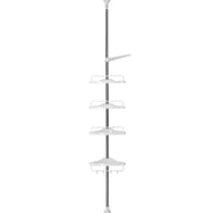 4 Tier Telescopic Bathroom Wall Corner Shelf Rack Shower Caddy Storage Organizer — view 2