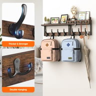 Wooden Wall-Mounted Rack for Entryway Door | Home & Kitchen Storage — view 8
