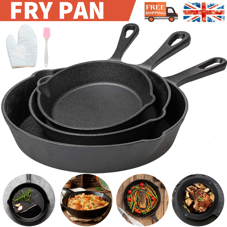 Stacked cast iron skillets demonstrating durability and construction quality