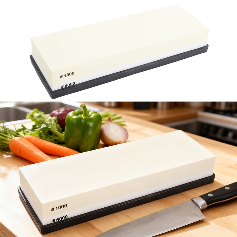 Anti-slip rubber base on sharpening stone preventing movement