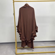 Women's Middle Eastern Robe Set with Attached Hijab | Modest Dress — view 14