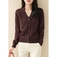 Womens Round-neck Blue Ice-silk Knitted T-shirt Top — view 2