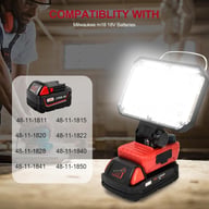 LED Work Light Cordless For Milwaukee M18 18V Battery USB Port Outdoors Lamp — view 7