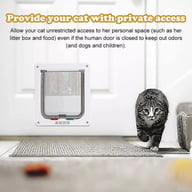 XL Pet Door 4 Way Locking | White Frame Dog Cat Flap Canada — view 17