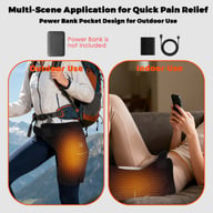 660nm Red Light Therapy Hip Wrap | USB Heating Massage Device — view 12