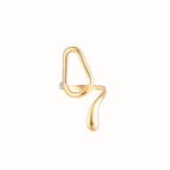 Women's Stainless Steel Geometric Open Ring | Minimalist Fashion Band — view 2