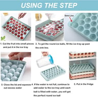 Ice Cube Tray With Lid | 33 Grids Ice Ball Maker Mould Round Easy Release — view 6