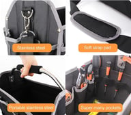 Portable Tool Bag Multifunctional Woodworking Storage Pouch — view 12