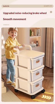 Small Cart Storage Rack for Home & Kitchen | 4-5 Layer Movable Drawer Cabinet — view 18