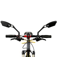 Pair of adjustable bicycle rearview mirrors isolated on white background