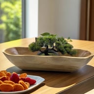 European-Style Wooden Boat-Shaped Fruit Tray | Solid Wood Serving Bowl — view 15