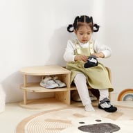 Children's Shoe-Changing Stool with Integrated Entryway Seating and Storage — view 5