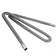 Detailed view of 25mm air filter mesh screen and mounting clamps for air heater