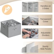 Foldable Fabric Shoe Storage Box with Dividers | Organize & Protect — view 13