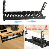 Tidy Cord Line Basket Rack Under Desk Cable Management Tray Hide Wire Organizer — view 2