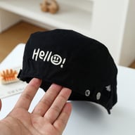 Adjustable beret strap with metal snap buttons, multiple color options