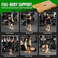 Resistance Band Foot Plate for Stability | Portable Wood Platform — view 8