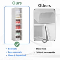 Foldable Shoe Storage Organizer 6-Layer Stackable Sneaker Boxes — view 9