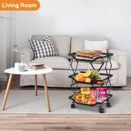 Foldable Kitchen Storage Rack with Wheels | Multi-Layer Organizer — view 8