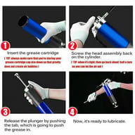 6000 PSI Heavy Duty Grease Gun Pistol Grip | 400cc Manual — view 8
