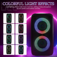 Portable Bluetooth Speaker Sub Woofer Heavy Bass Sound System Party & Mic — view 2