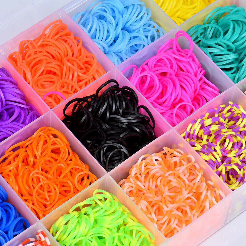 15000 Rubber Loom Bands Kit - DIY Bracelet Making Set for Kids