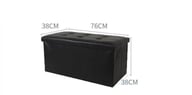 Foldable Storage Ottoman Seat | Button Tufted Bench Toy Box Canada — view 10