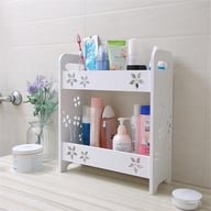 White Bathroom Kitchen Shelf Organizer | Freestanding Storage Solution — view 8