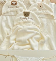 Baby Coral Fleece Hooded Cape Bath Towel Absorbent And Quick-drying — view 16