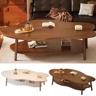 Cloud Coffee Table with Storage Shelf | Modern 2-Layer Design — view 14