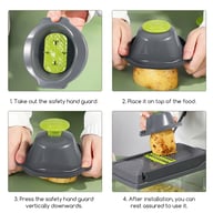 16-in-1 Vegetable Chopper Mandolin Slicer | Food Dicer Peeler Cutter — view 11