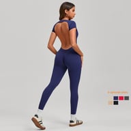 Women's Fashion Solid Color Quick-drying Yoga Bodysuit — view 8