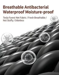 Breathable antibacterial mesh fabric detail on waterproof pet bed