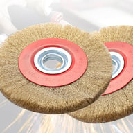 6in Wire Wheel Grinder Bench Grinding Grinder Wire Brush Fine With Reducers UK NEW — view 9