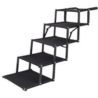 Extra Wide  Foldable Dog Stairs, Pet Ramp With Non Slip Surface And Soft Foam Handle, Dogs Stairs For Cars, High Beds, Truck, Supports Up To 250 Lbs, 5 Steps — view 6