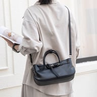 Vintage Vegetable-tanned Leather Handbag For Women, High-end Single-shoulder Bag With A Unique Belt Buckle Design, Genuine Leather Crossbody Bag — view 14