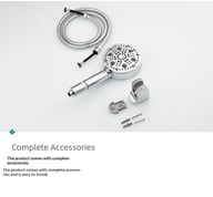 9-Setting Handheld Shower Head with Filtration | Chrome & Matte Black — view 13