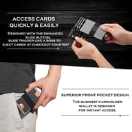 Aluminum RFID Card Case Minimalist Wallet | Mens Card Holder A008 — view 10