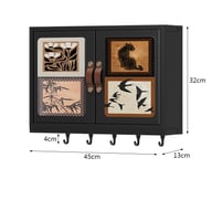 Wall-Mounted Bathroom Storage Cabinet | Decorative Doors & Hooks — view 6