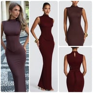 Women's Solid-Color Turtleneck Sleeveless Waist-Cinching Maxi Dress | Home & Kitchen — view 15