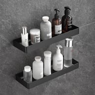 304 Stainless Steel Bathroom Mirror Storage Rack | Modern Shelf — view 10