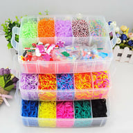 15000Pcs Rubber Loom Bands Kit | DIY Bracelets Storage Container — view 6