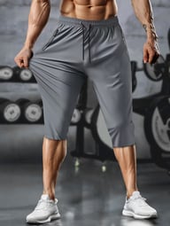 Men's Quick-Drying Capri Running Pants | Breathable Fitness — view 15