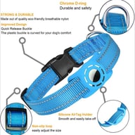 Reflective Dog Leash Collar with AirTag Holder | Anti-Lost Pet Safety — view 6